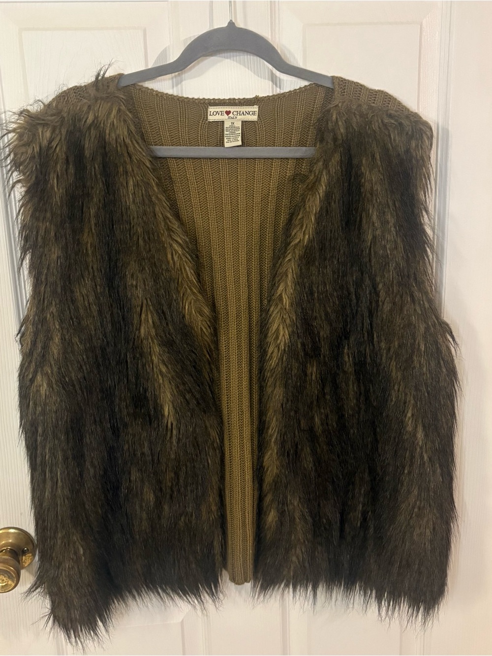 Brown Faux Fur Vest